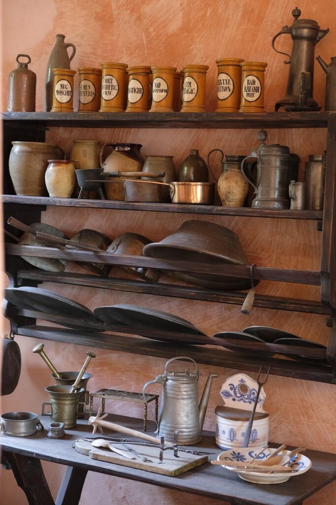 cook, shelf, furniture, wardrobe, spices, old, antique, vessels, plate, kitchen, shelf, shelf, wardrobe, kitchen, kitchen, kitchen, kitchen, kitchen